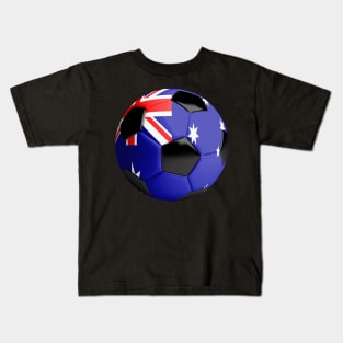 Australia Flag Soccer Ball Kids T-Shirt